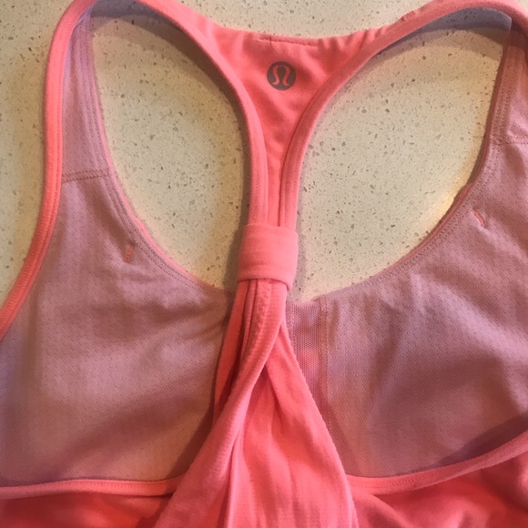 Lululemon practice freely tank pop orange sz 6 - Picture 3 of 3